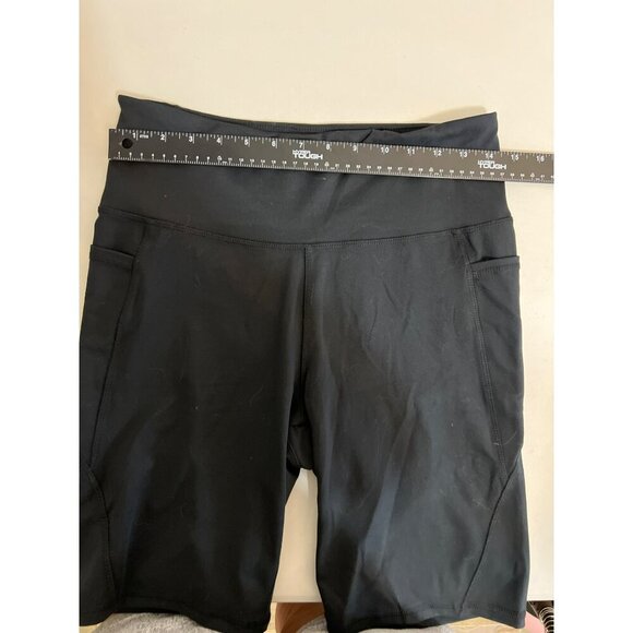 Danskin Sz L Bike Shorts Black Stretch Workout Gear - Picture 5 of 7